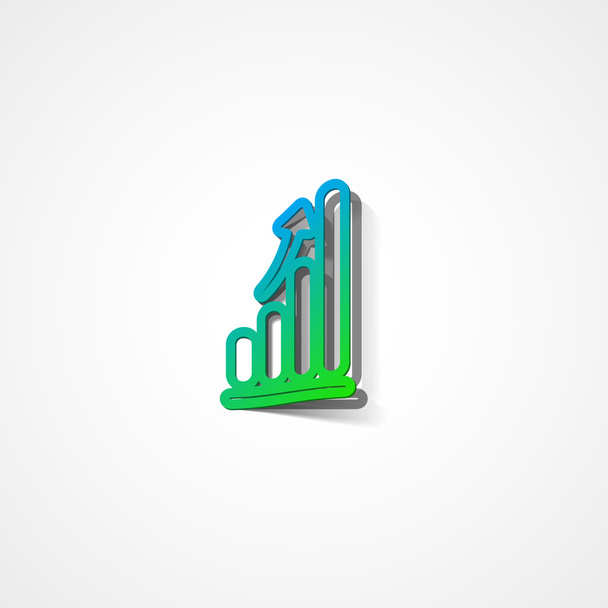 Business graph web icon - Vector, Image