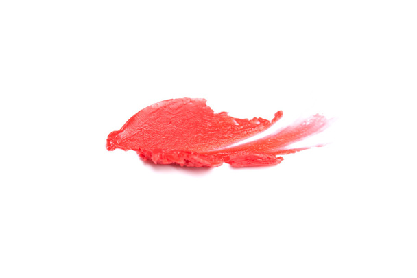 Червона помада (зразок), ізольована на білому
 - Фото, зображення