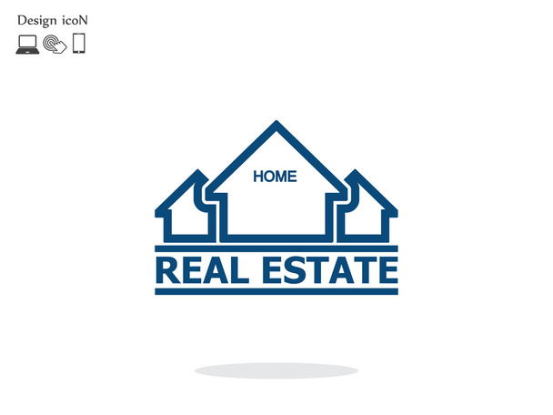 Real Estate flat design icon - Vector, Image