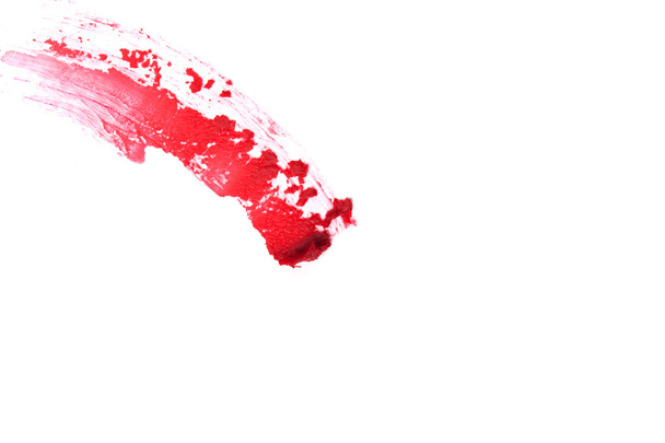 Trazo labial rojo (muestra), aislado en blanco
 - Foto, imagen