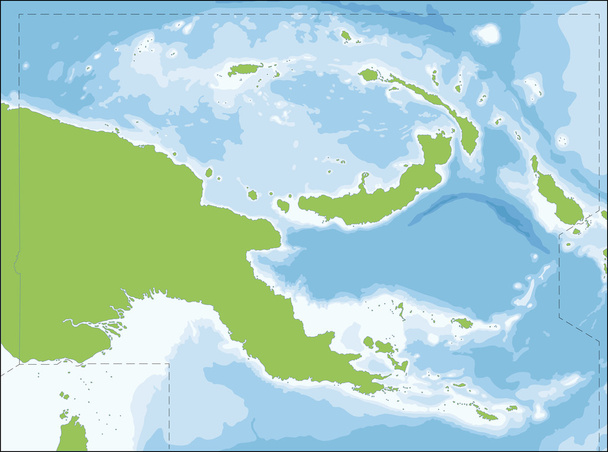 Pápua Új-Guinea térképe - Vektor, kép