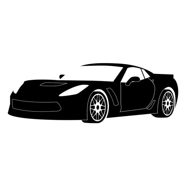 sports car black. speed - Vector, Image