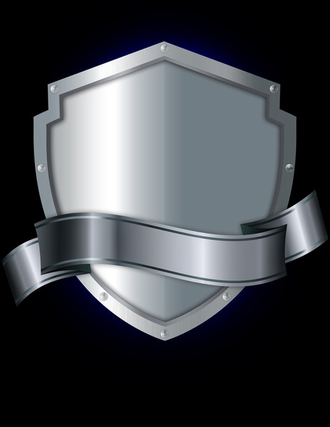 Shield and banner. - Фото, изображение