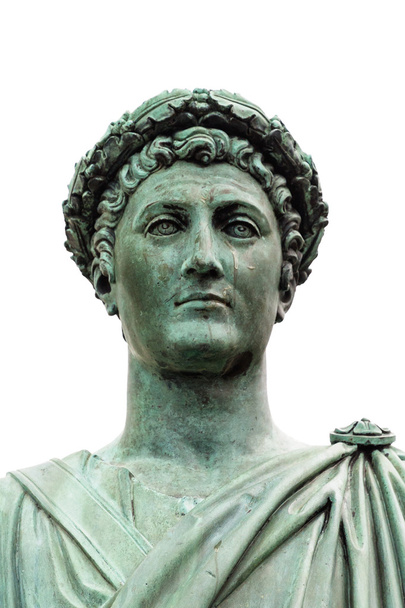 Estatua de Armand Emmanuel Sophie Septimanie de Vignerot du Plessis, Duque Richelieu en toga romana y corona de laurel
  - Foto, imagen
