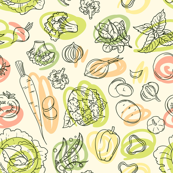vector illustration vegetables - Vektör, Görsel