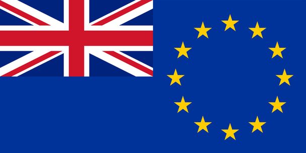 UK and Europe flag - Photo, Image