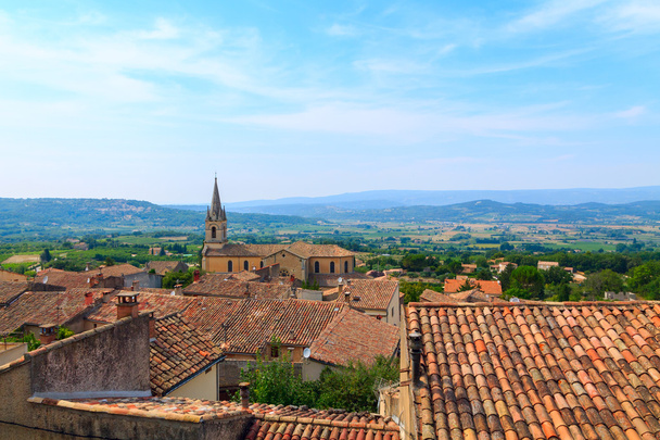 Bonnieux charming old small village and church the Provence regi - 写真・画像