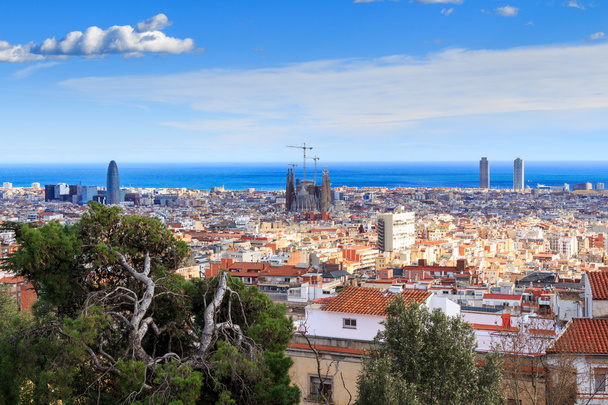 Panoramatický výhled na Barcelona City - Fotografie, Obrázek