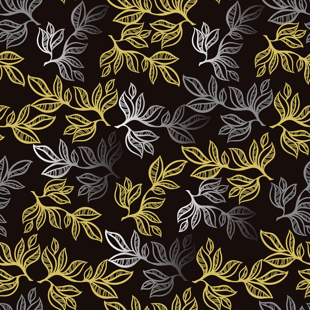 Leaves pattern background - Διάνυσμα, εικόνα