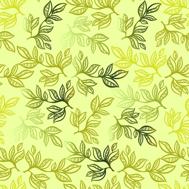 Leaves pattern background - Vector, imagen