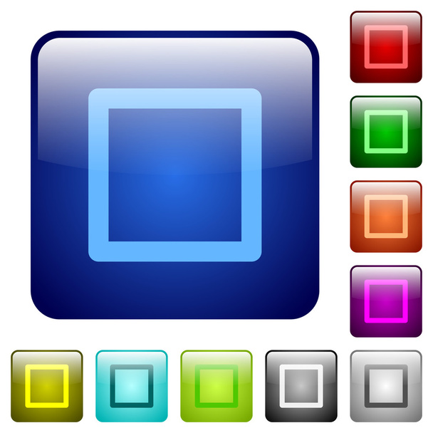 Color media stop glass buttons - Vector, Image