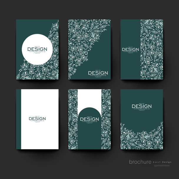 floral ornament vector brochure template. Flyer Layout - Vector, Image