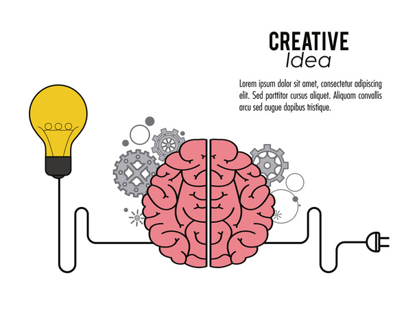 Esprit créatif et conception d'icône d'idée, illustration vectorielle
 - Vecteur, image