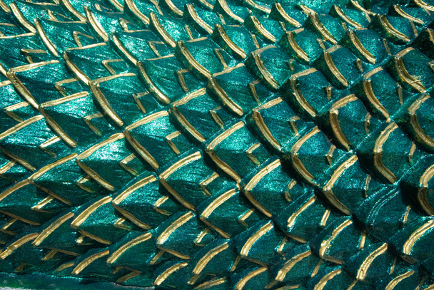 Green scale of serpent texture. - Photo, Image