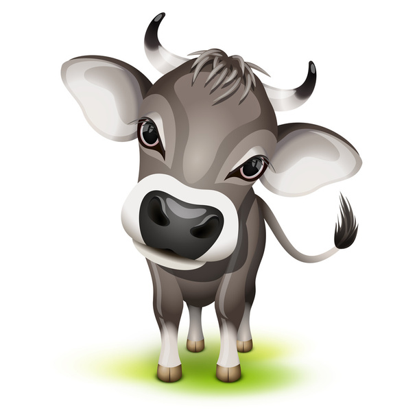 Маленькая швейцарская корова
 - Вектор,изображение