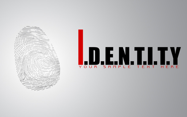 Fingerabdruck auf Identitätshintergrund - Vektor, Bild