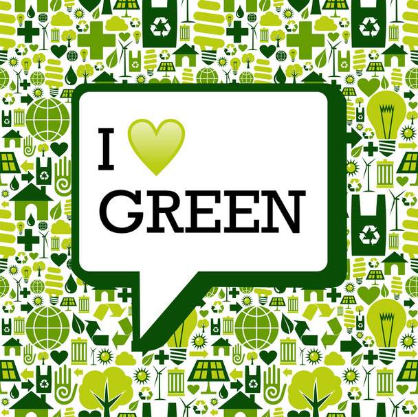 I love green message over icons background texture - Vecteur, image
