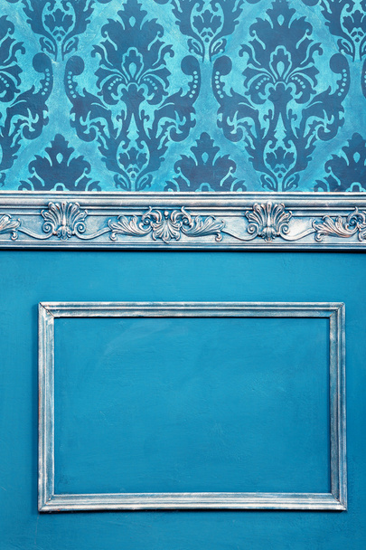 Belső vintage szoba kék színben - Fotó, kép