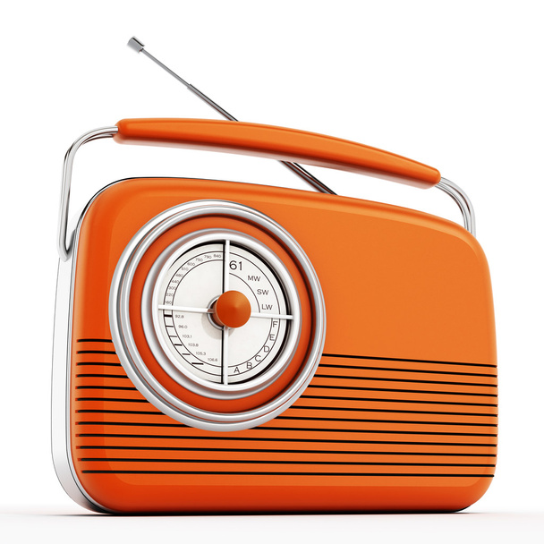 Orange vintage radio - Φωτογραφία, εικόνα