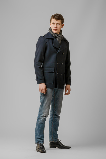 handsome man in a coat - Zdjęcie, obraz