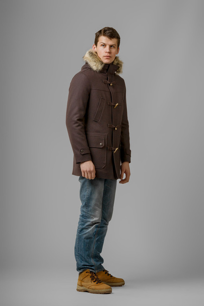 handsome man in a coat - Zdjęcie, obraz
