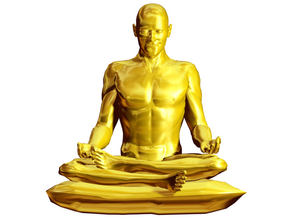 Goldenes Yoga - Foto, Bild