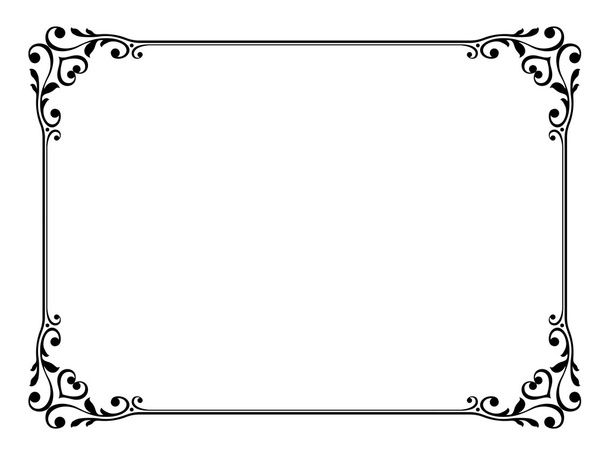 Calligraphy ornamental decorative frame - Διάνυσμα, εικόνα