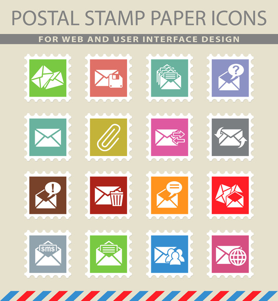 nastavit ikonu pošta a obálky - Vektor, obrázek