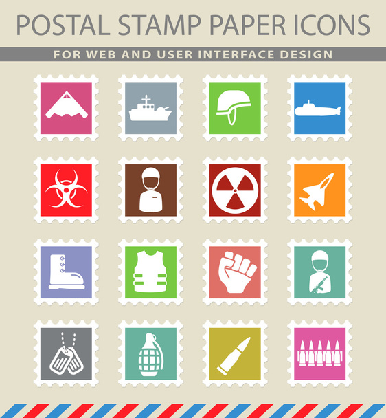 Military simply icons - Vector, Image