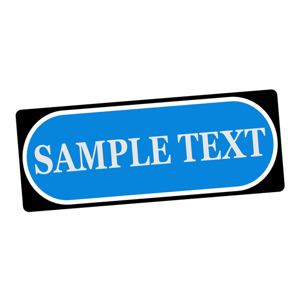 Sample text white wording on blue background  black frame - Zdjęcie, obraz
