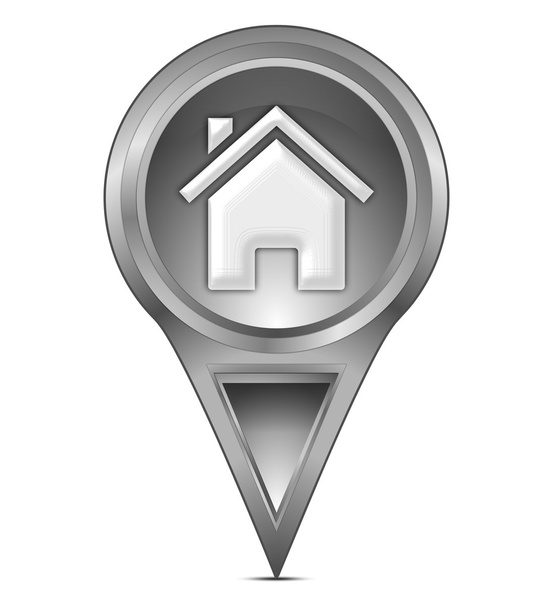 kaart aanwijzer met huis symbool - Foto, afbeelding