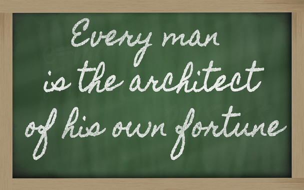 Expressão - Todo homem é o arquiteto de sua própria fortuna - wr
 - Foto, Imagem