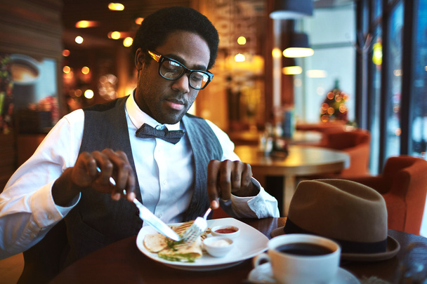 man having lunch - Фото, зображення