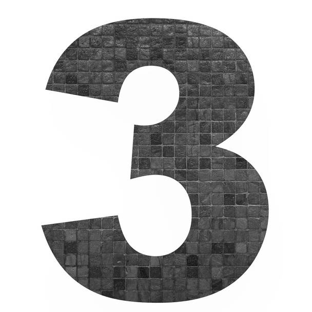 number with mosaic background - Photo, Image