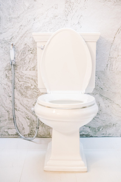 White toilet seat decoration - Valokuva, kuva