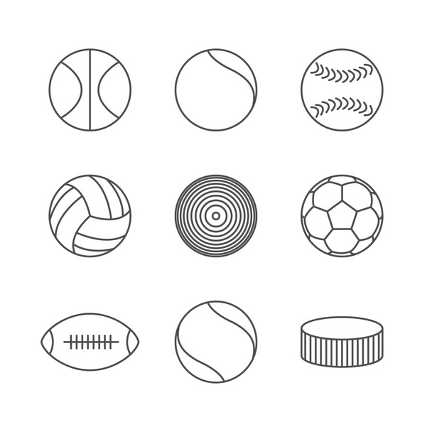 Icons balls, vector illustration. - Vector, Image