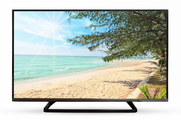 Televizní monitor moři písku obrázek izolovaných na bílém pozadí. - Fotografie, Obrázek