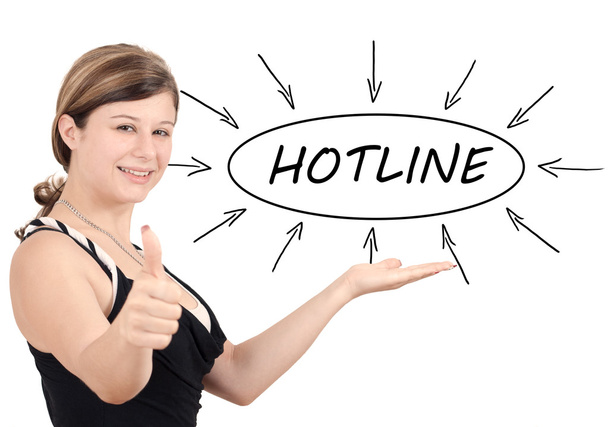Hotline text concept - Photo, image