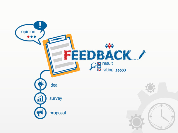 Feedback concept and notebook. - Vector, Image