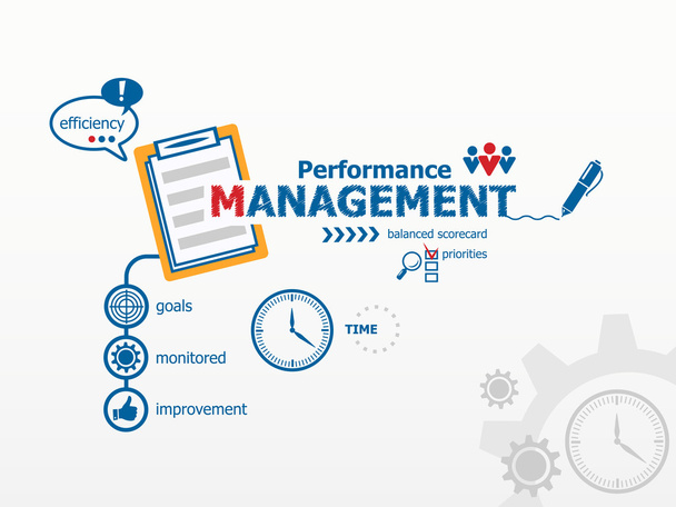 Performance management and notebook.  - Vector, Image