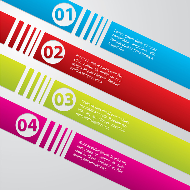 Set de etiquetas comerciales a rayas
 - Vector, imagen