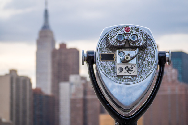 binoculars looking at New York City - Photo, Image