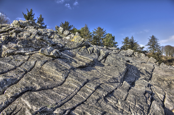 Powillimount Rock muodot ja puut HDR
 - Valokuva, kuva