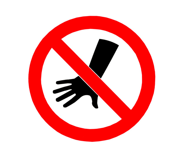 The Sign of no hand throwing isolated on white background - Photo, Image