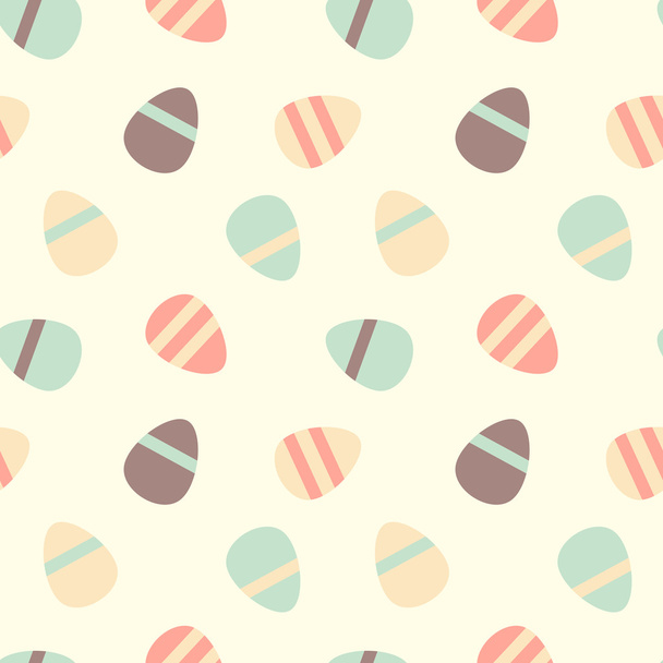 warm pastel colorful easter eggs seamless vector pattern background illustration - Vektör, Görsel