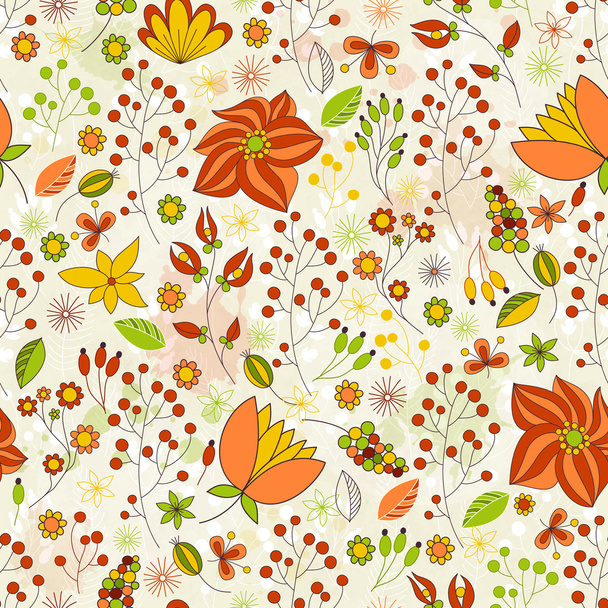 Seamless floral colorful vector pattern - Vektor, Bild