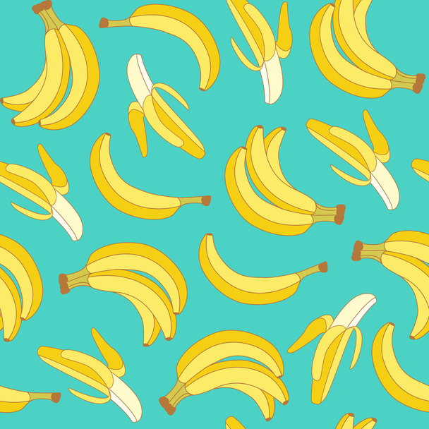 nahtloses Muster von Bananen. - Vektor, Bild