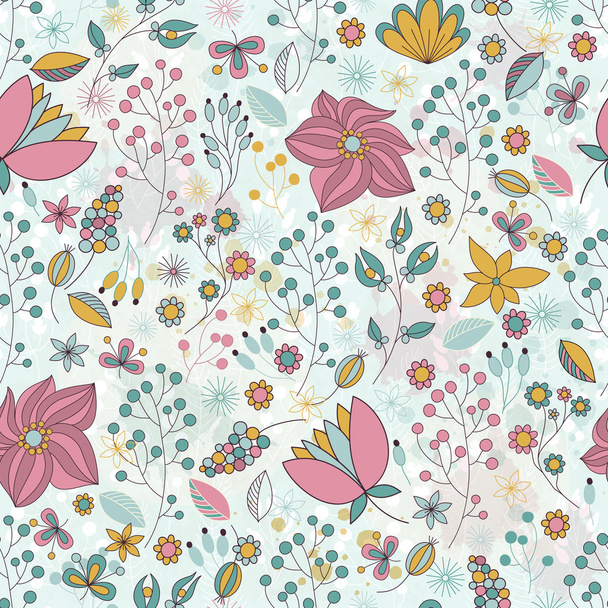 Seamless floral vector pattern - ベクター画像