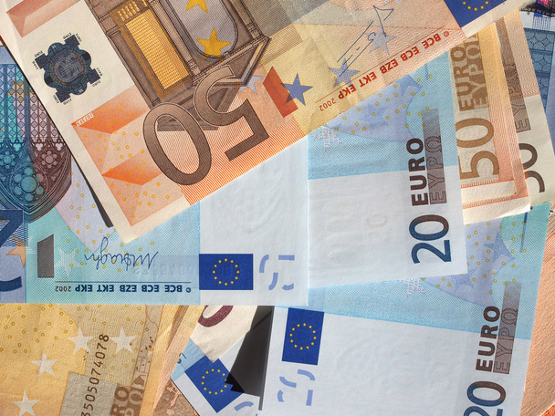 Padesát a dvacet Euro poznámky - Fotografie, Obrázek