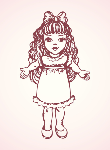 Doll. Vector drawing - Vector, Image